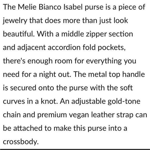 MELIE BIANCO Isabell Vegan Leather Small Crossbody Taupe Bag - Picture 4 of 4